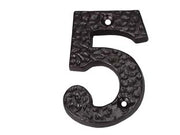 NUMERO CIVICO 5 IN FERRO NERO OPACO