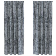 Tende in Velluto 2 pz Grigio Argento 245 x 140 cm Velluto