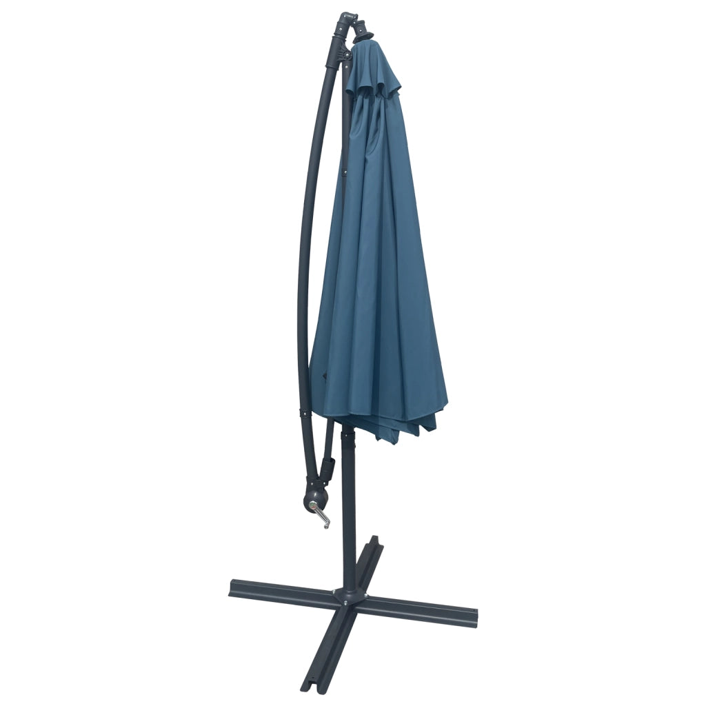 OAHUOmbrellone rotondo diametro 3m blu grigio + copertura