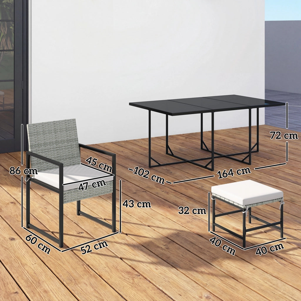 Set poltrone per esterno ¨C Minimal ¨C 11 pezzi, grigio