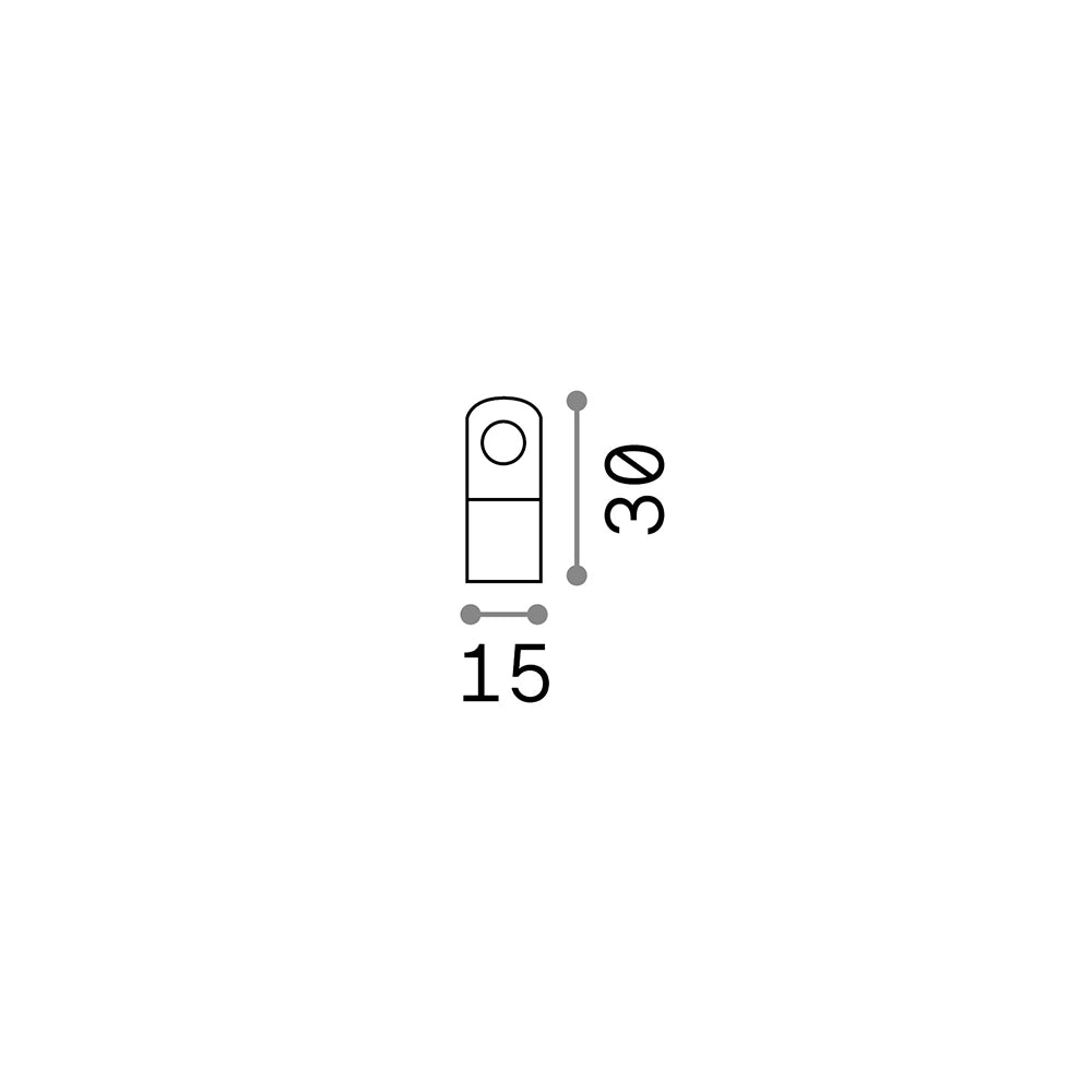 Supporto Cavo Metallo Cromo 15X30Mm