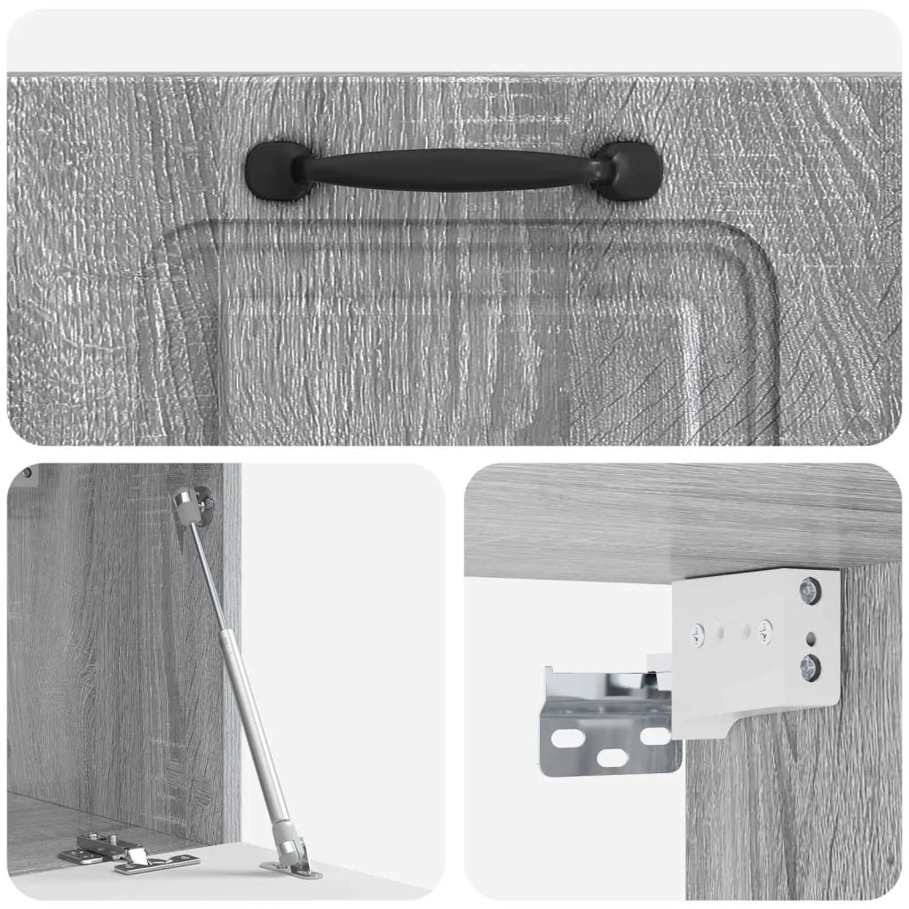 Mobile Porta TV da Muro-Credenza per TV sospesa Grigio Sonoma 59,5 x 31 x 30 cm 700075