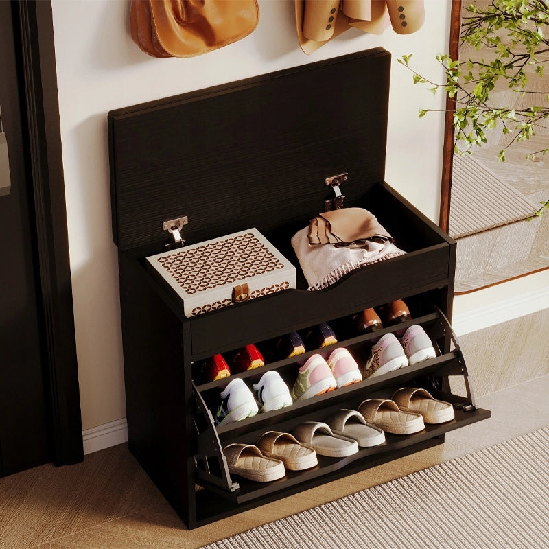 Scapino per scarpe con seduta, nero, per ingresso in stile loft, 60 cm