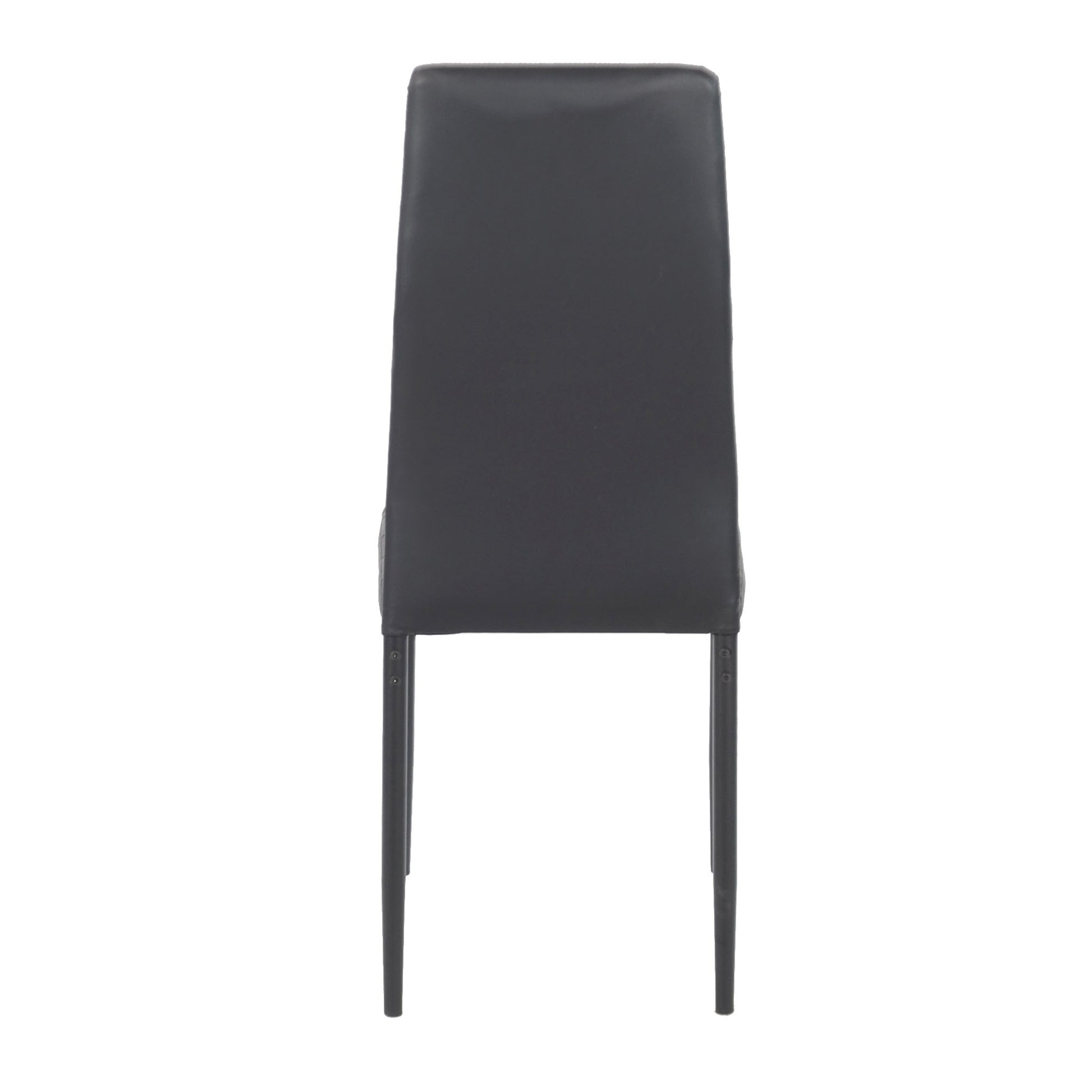 Set Da 6, Sedia Queen Kit Nera/Nera Similpelle 6Pz