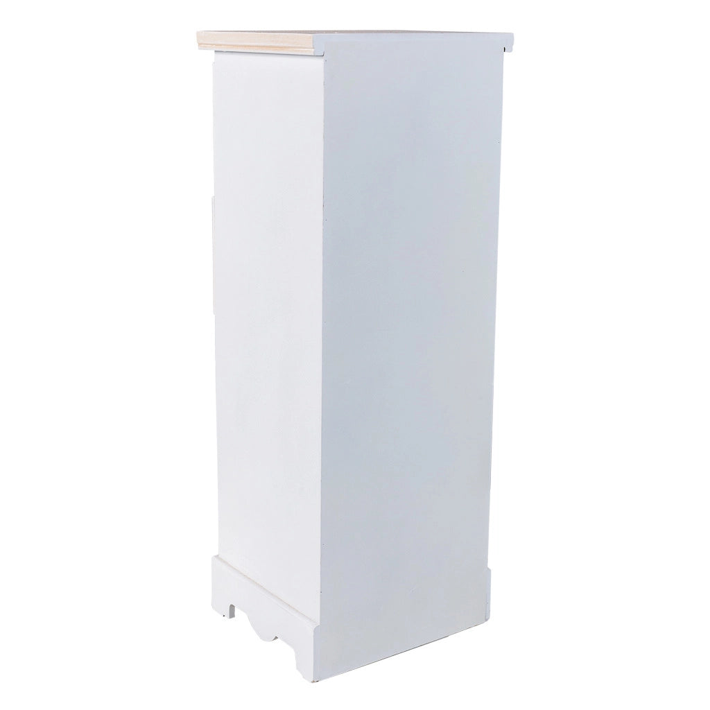 Cassettiera in legno bianco 31x26x80h