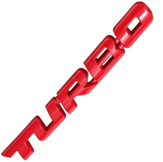 Sticker Auto 3D Metallico - Scritta Auto - Rosso - Accessori Auto - Sticker per Auto - 97x10x3mm