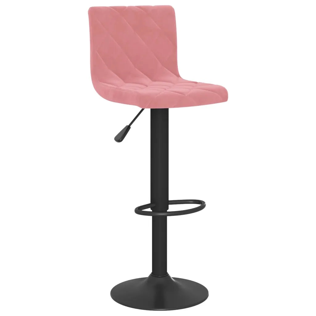 Sgabelli da Bar 2 pz Rosa in Velluto 333736