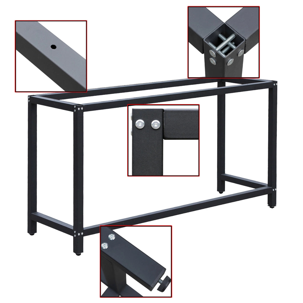 Telaio per banco da lavoro in acciaio, gambe per banco da lavoro; telaio per tavolo 50 x 150 x 80 cm