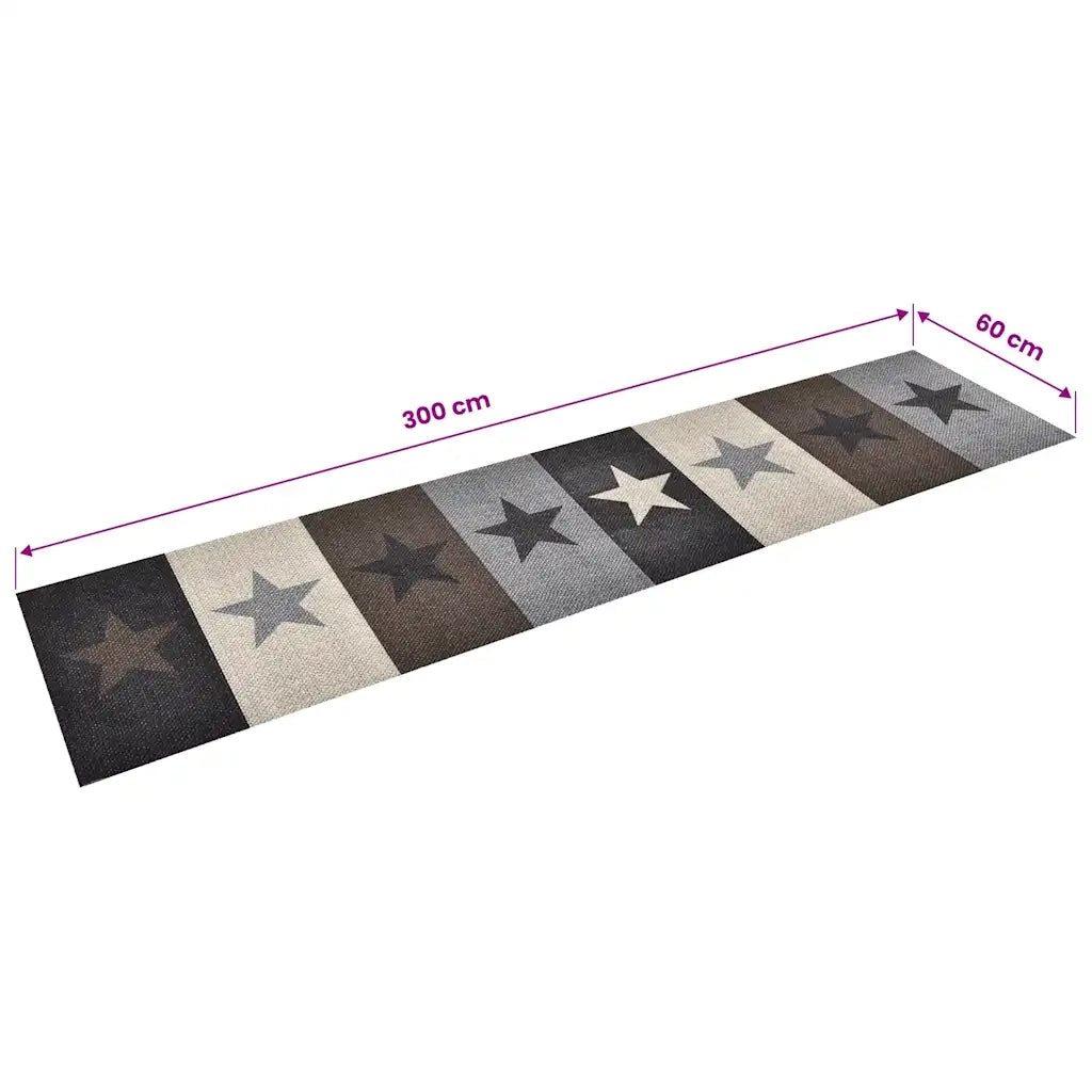 Zerbino | Tappetino da Cucina Lavabile Stelle 60x300 cm