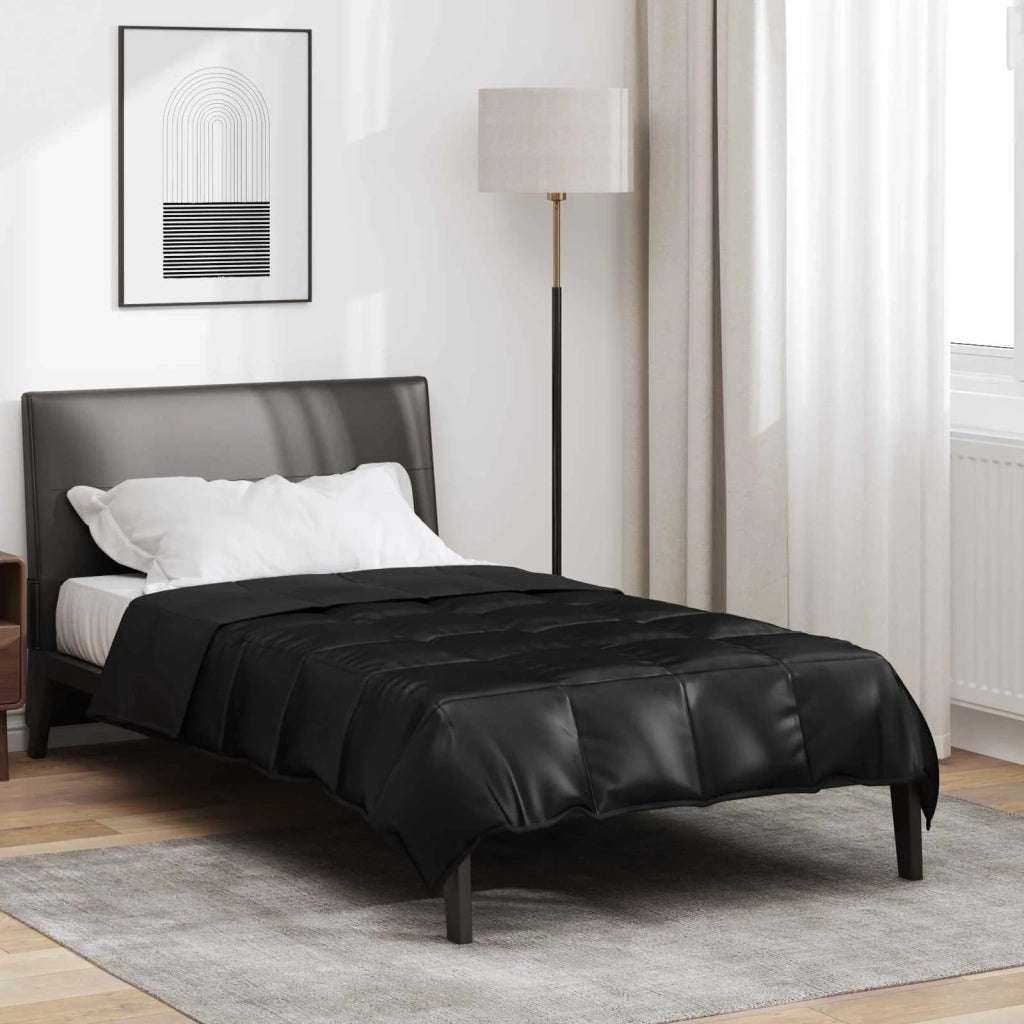 Piumone | Duvet Estivo Nero 155 x 220 cm Satin e Micropile