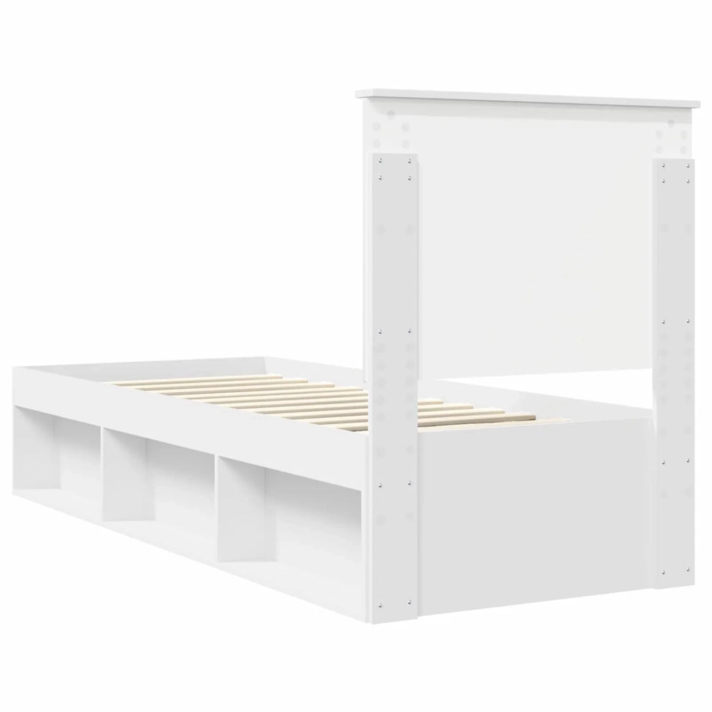 Struttura del letto Bianco 75 x 190 cm Pino massello 3411073