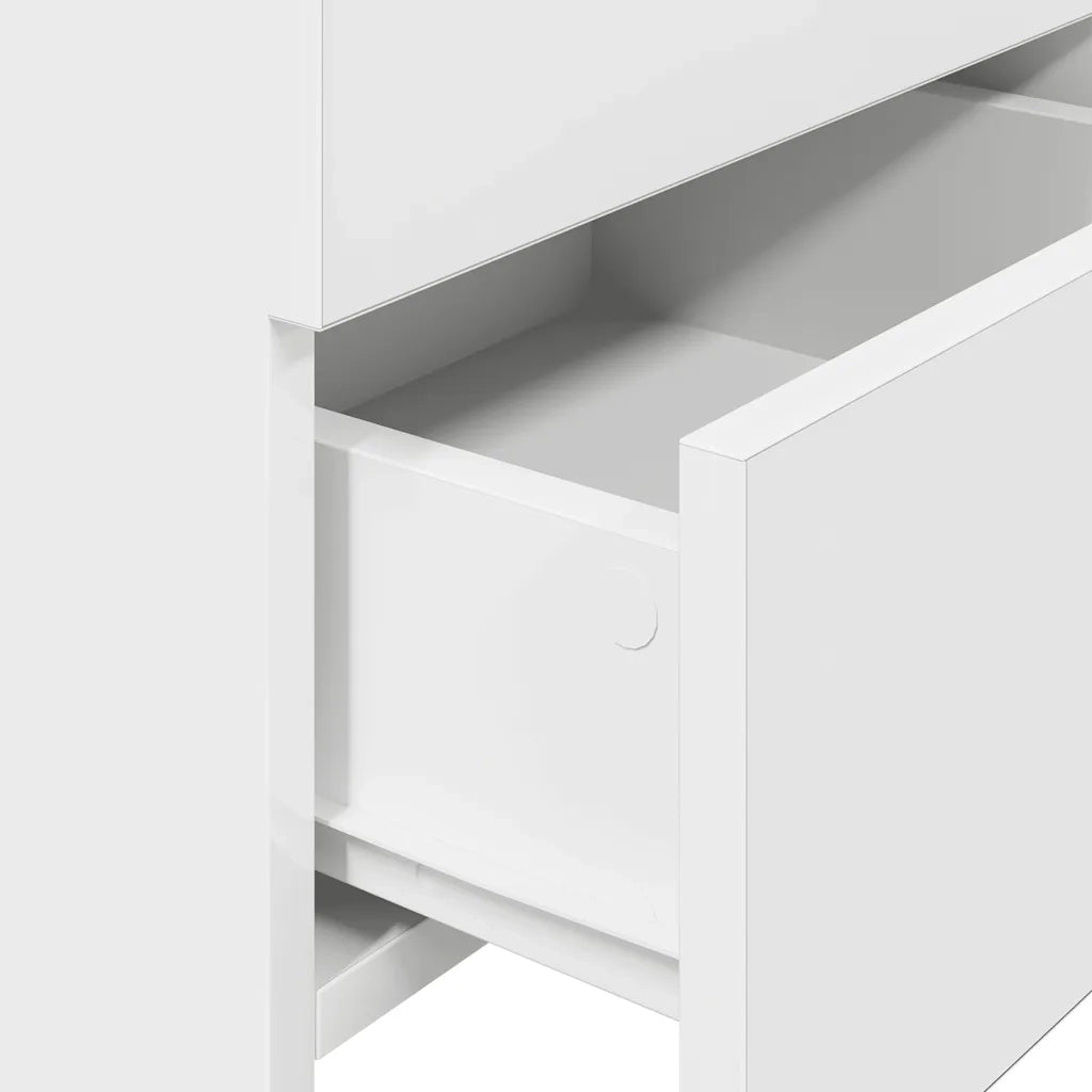 Comodini 2 pz con 2 cassetti bianchi 40x36,5x62 cm 858633