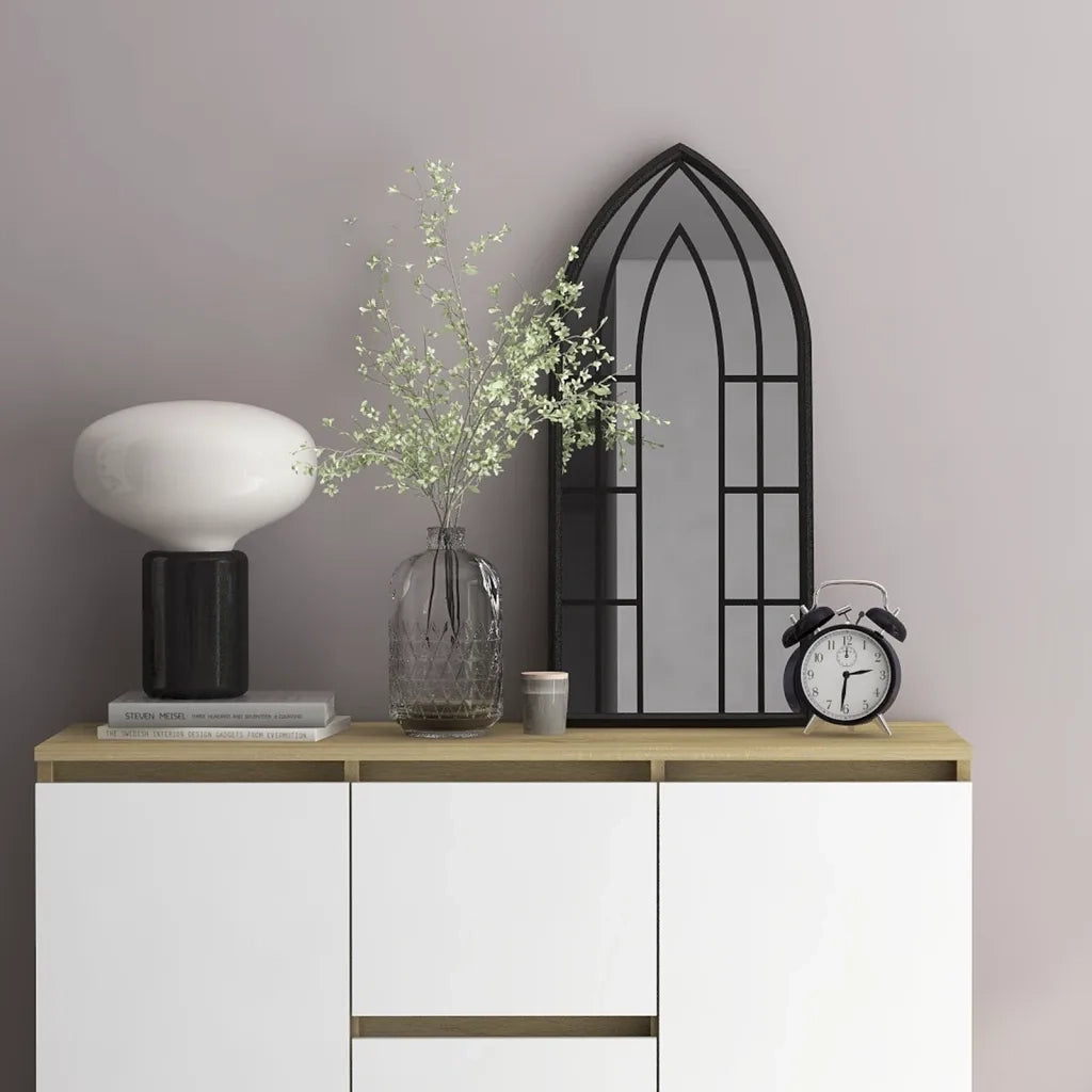 Specchio Nero 70x30 cm Ferro per Uso Interno 3093526