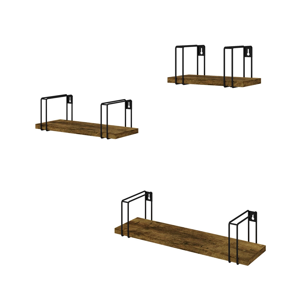 Vicco Scaffale a muro Legno antico 3 parti