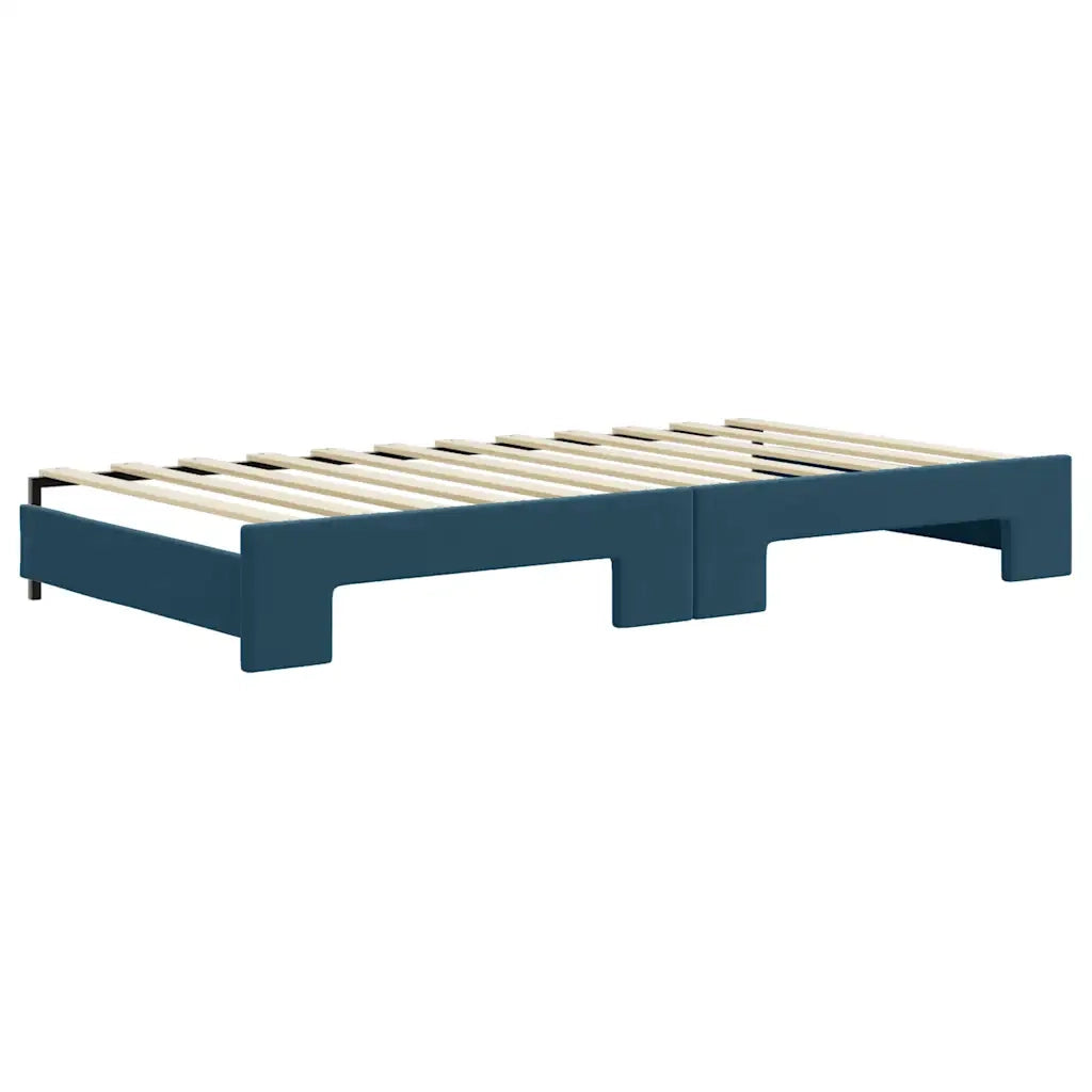 Divano letto | Sof¨¤ letto | Letto singolo Estraibile Blu 100x200 cm in Velluto