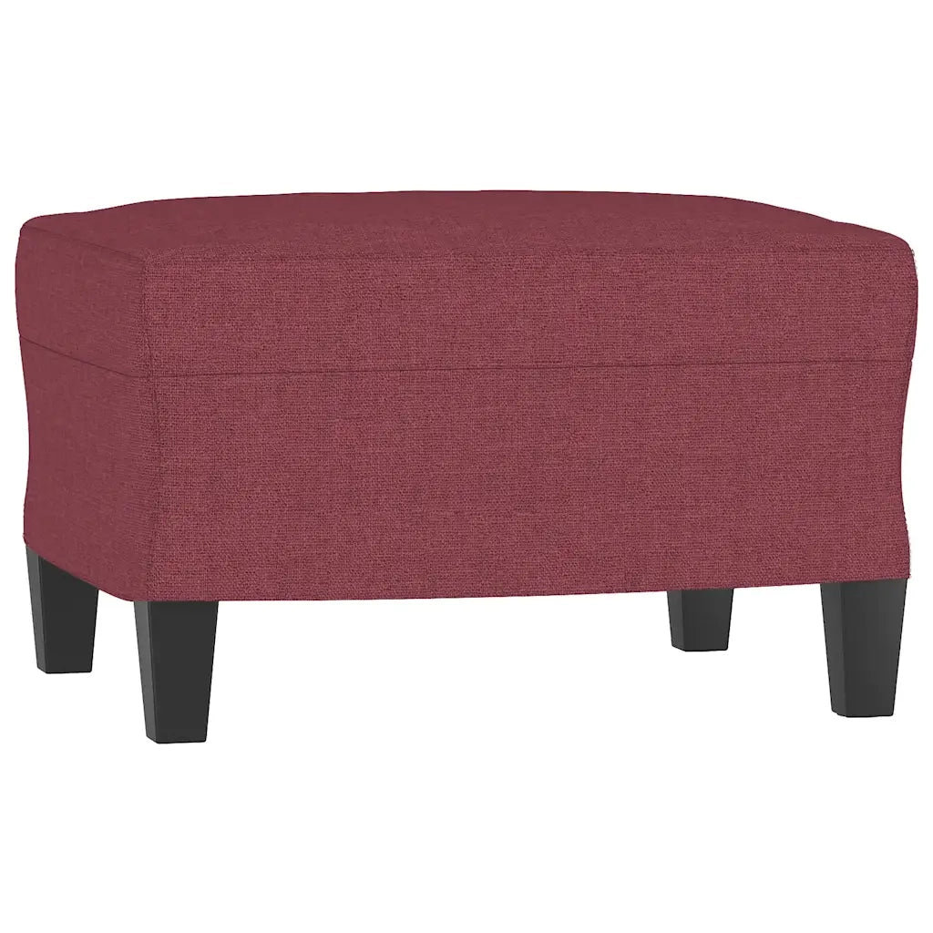 Set di Divani 3 pz con Cuscini Rosso Vino in Tessuto 3201816