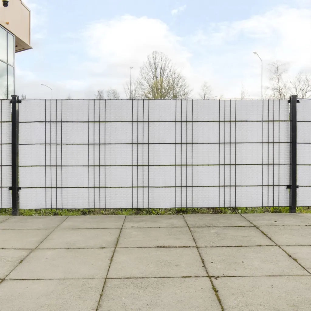 Schermi da Balcone 10 pz | Paravento Bianchi 255x19 cm in Polyrattan