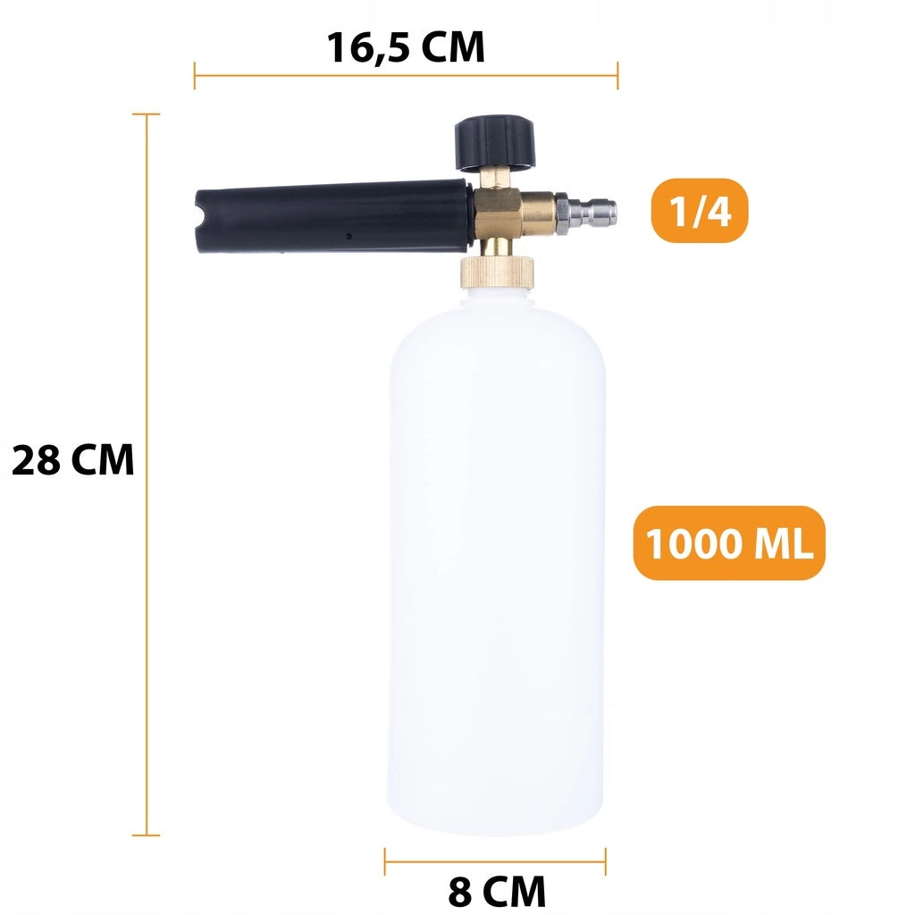 Set di Ugelli per Idropulitrice con Schiumogeno 1000ml – 5 Ugelli (0°, 15°, 25°, 40°, 60°) | Max 250 Bar, 60°C