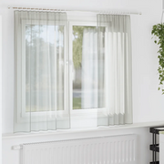 Tende in Voile con Tasche per Aste 2 pz Grigio Chiaro 4102206