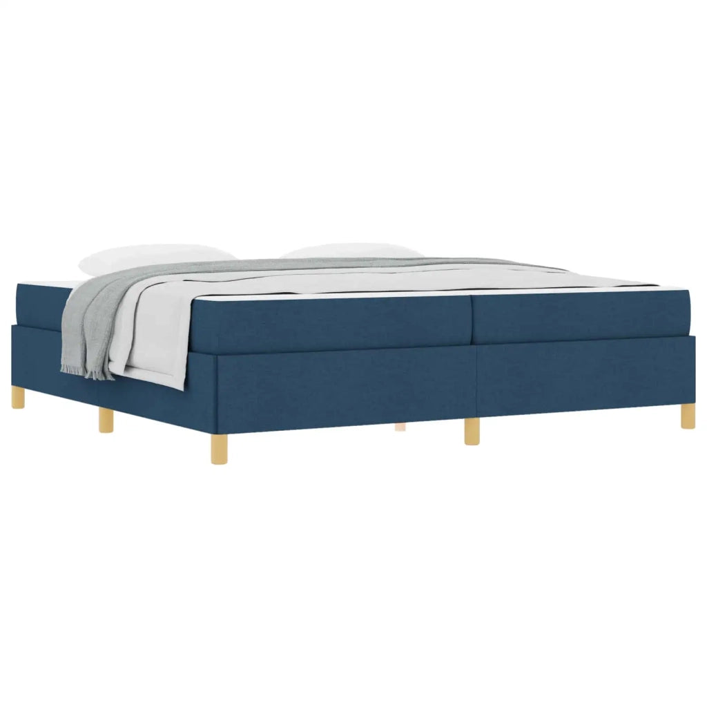 Struttura del letto con materasso Blu 200 x 200 cm Tessuto 3398968