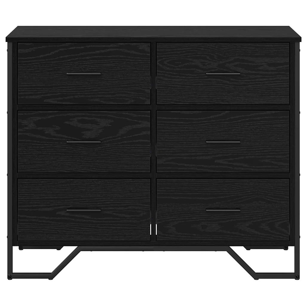 Cassettiera con cassetto 2 pz Rovere Nero 91 x 35,5 x 74,5 cm CFW4713058