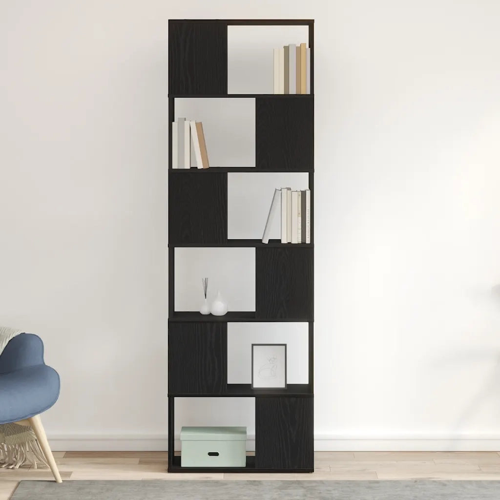 Libreria/Divisorio Rovere Nero 60x24x186 cm 862078