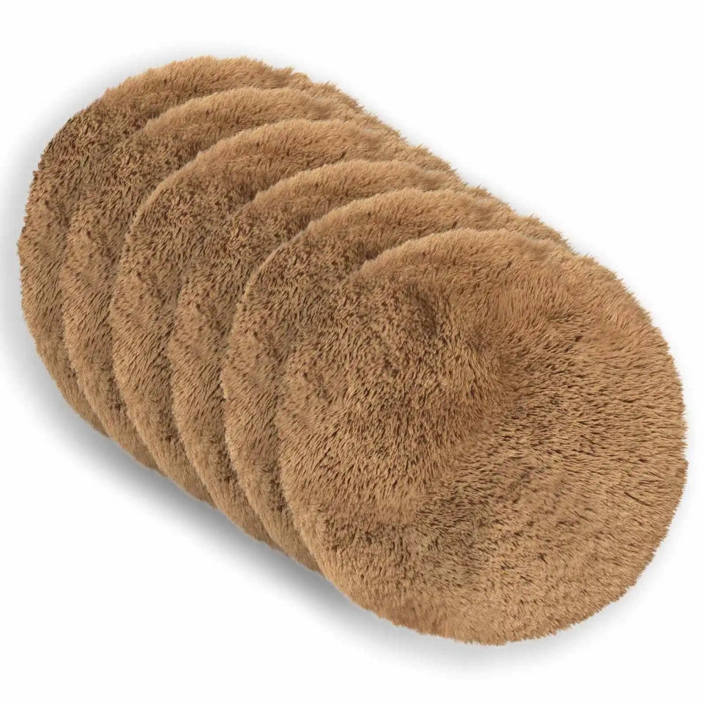 Federa 6 pcs HEERLEN Tortora Ø 30 cm Fleece PV 922098