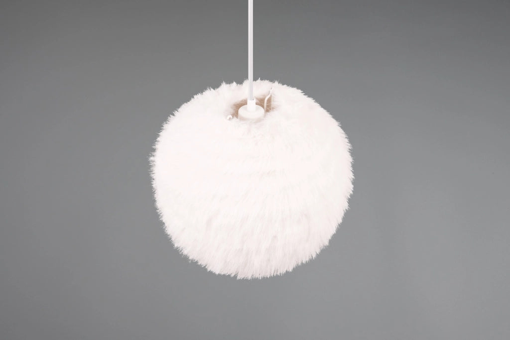 Lampada a sospensione FURRY peluche bianco Ø35 E27