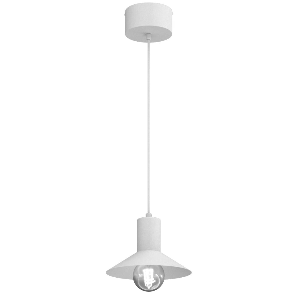 Lampada a sospensione Nox 1 luce bianca acciaio E27
