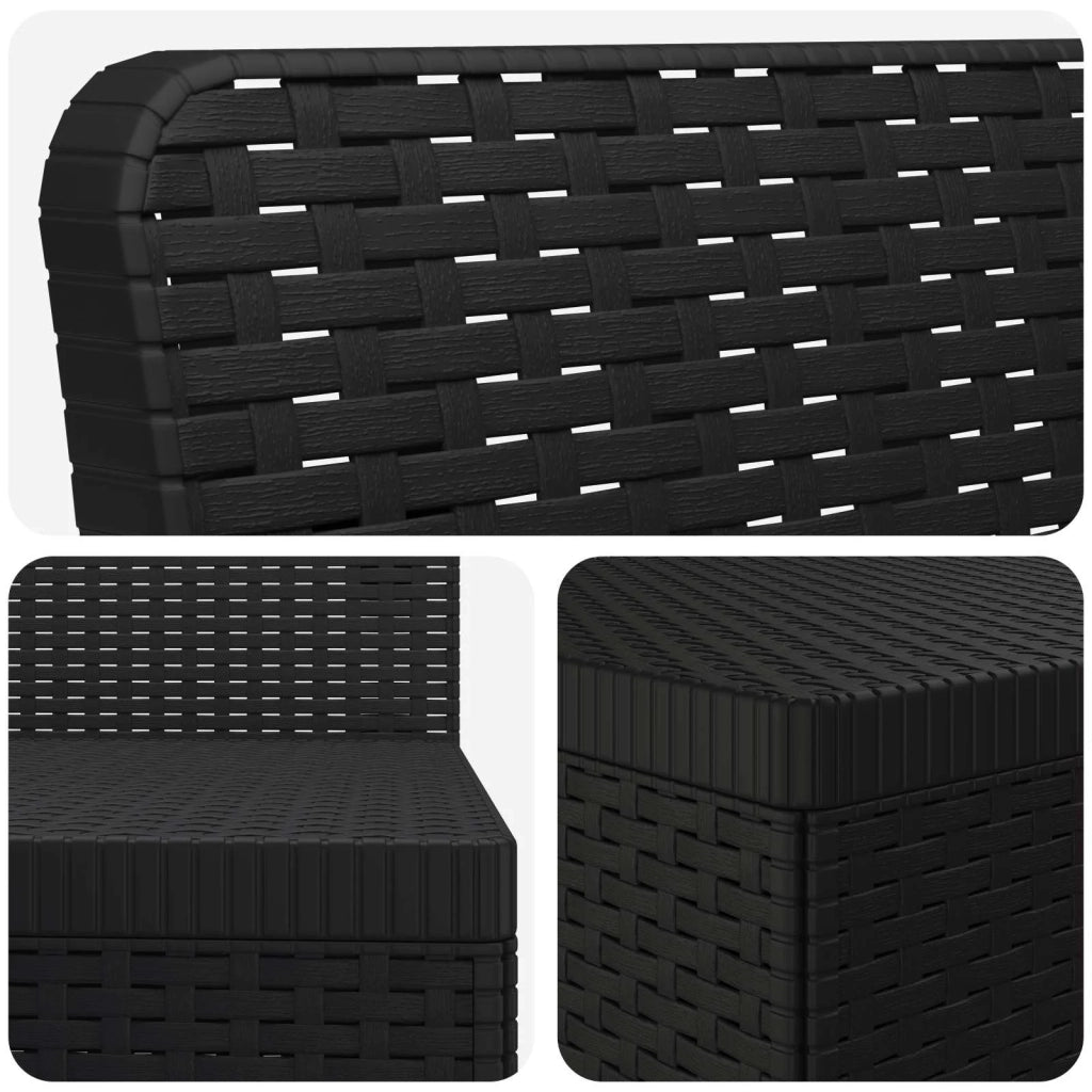 Divano da Giardino a 3 Posti in Rattan PP Antracite 3443814