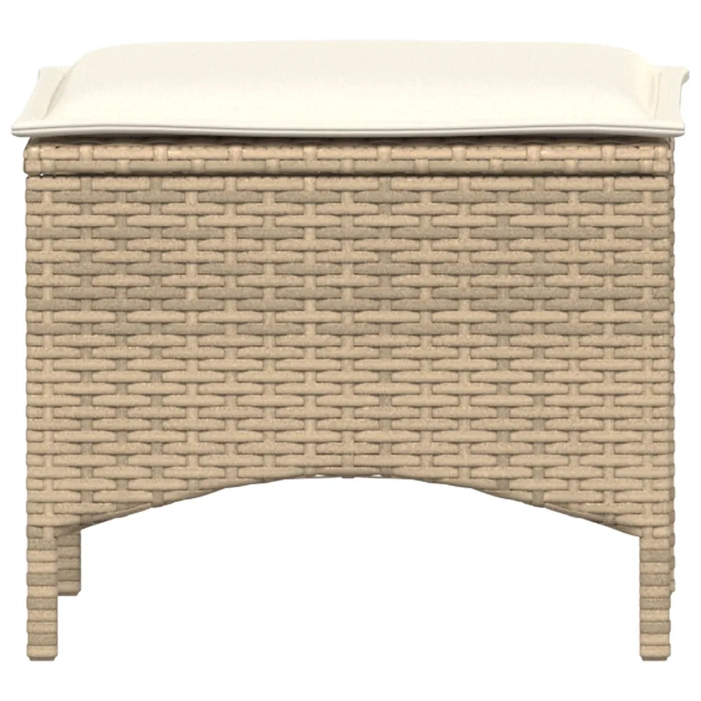 Set da Pranzo da Giardino 3 pz con Cuscini Beige in Polyrattan 4104137