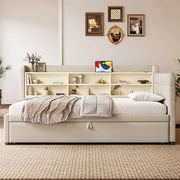 Divano letto 90-180x200cm?- Xylo - gigogne USB lino beige