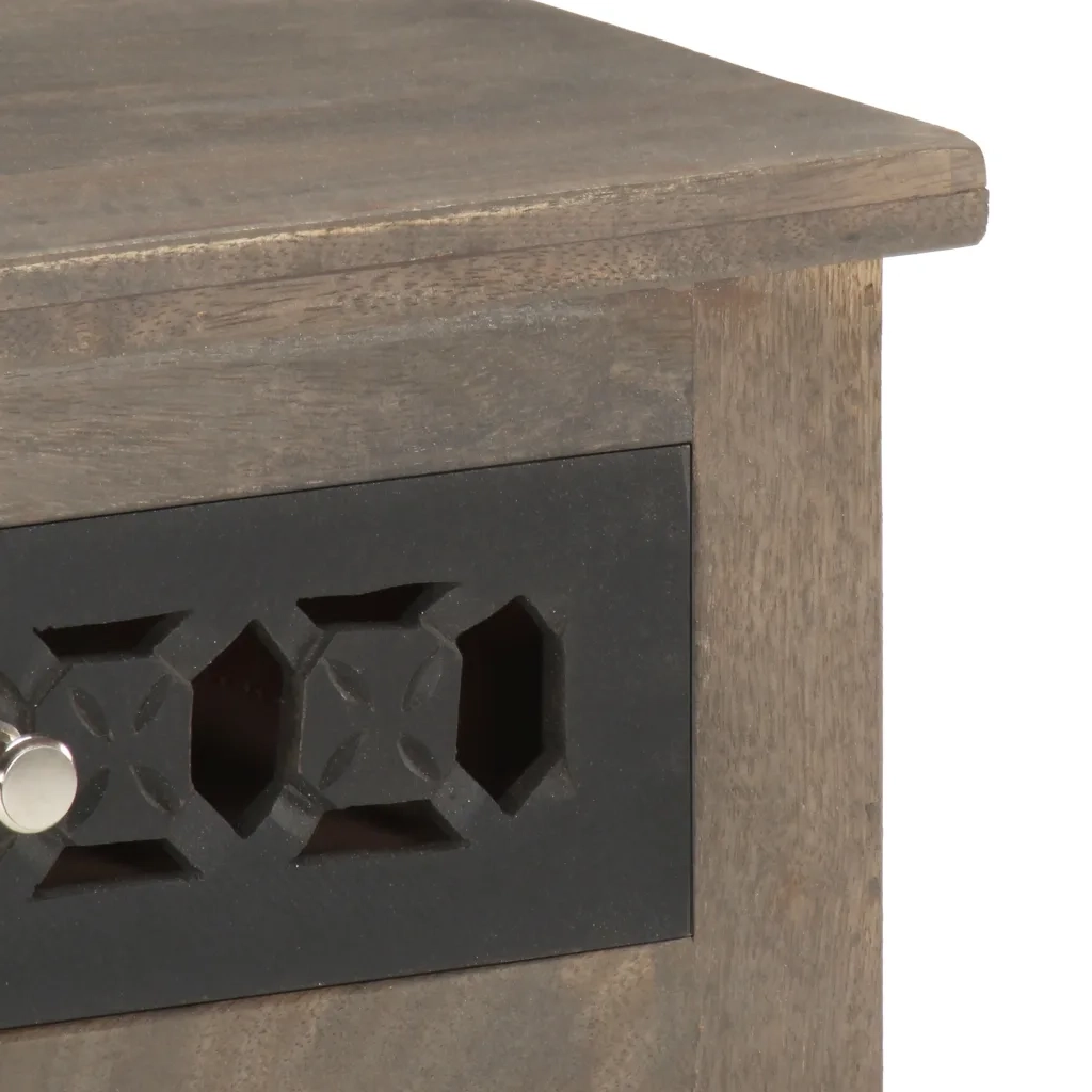 Comodino 40x30x50 cm in Legno Massello di Mango 288101