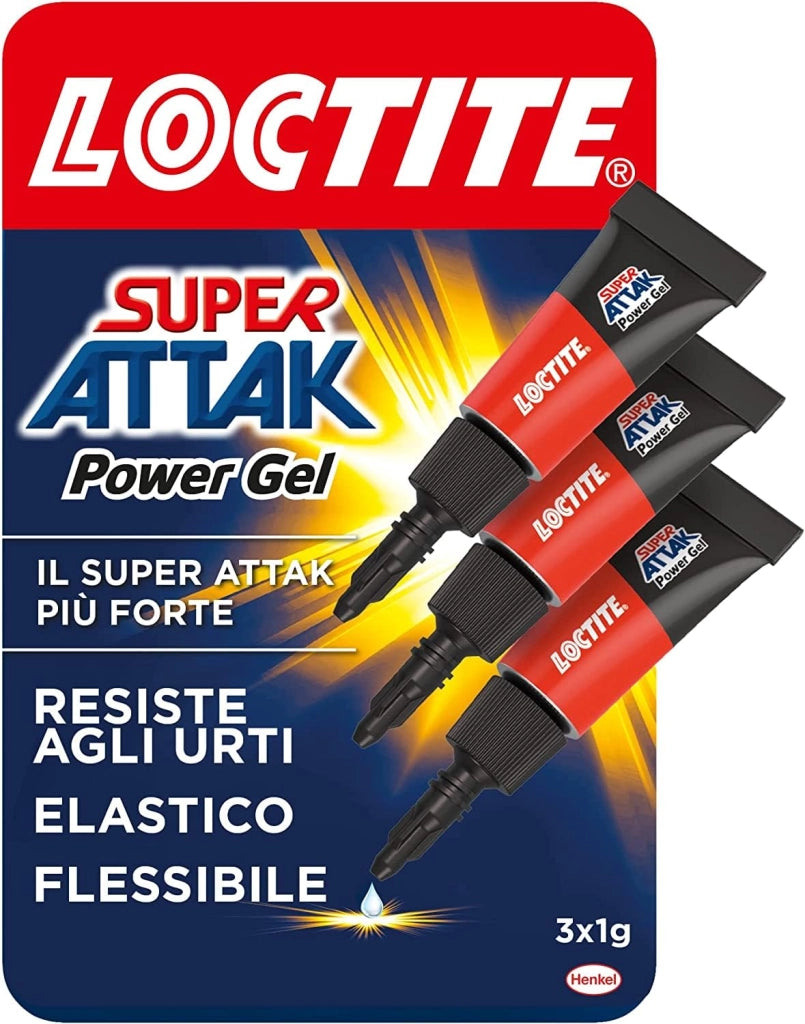 COLLA 'SUPER ATTAK POWER GEL MINI' 3 x 1 gr - LOCTITE