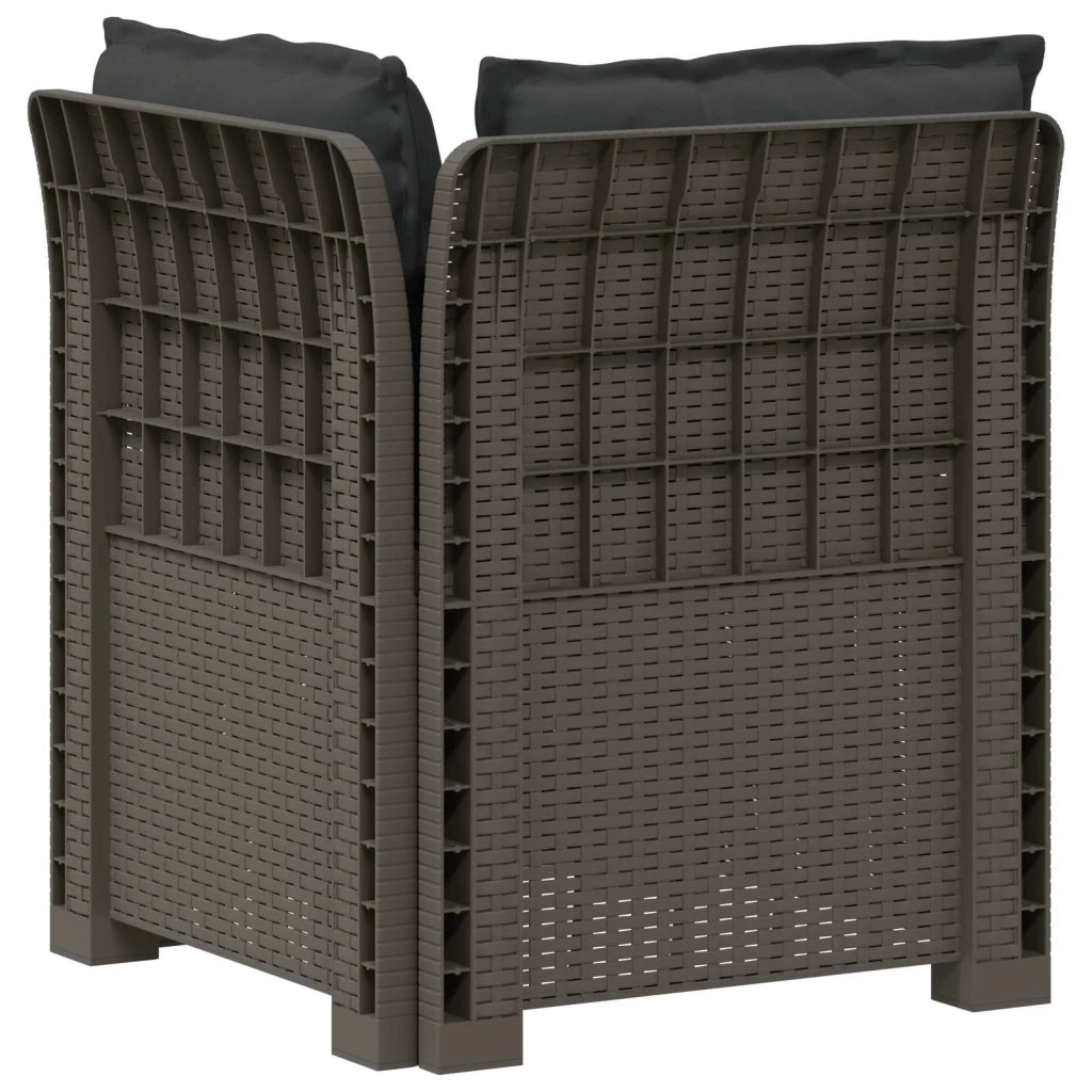 Divano da Giardino a 1 Posto con Cuscini Aspetto Rattan PP 8011845