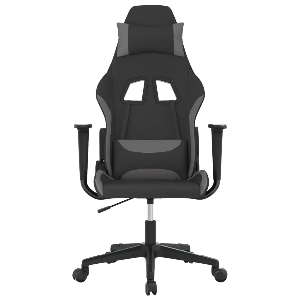 Sedia da Gaming Nero e Grigio Chiaro in Tessuto 345492