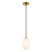 Lampada a sospensione Alias oro/bianco vetro E14 Ø12 Milagro