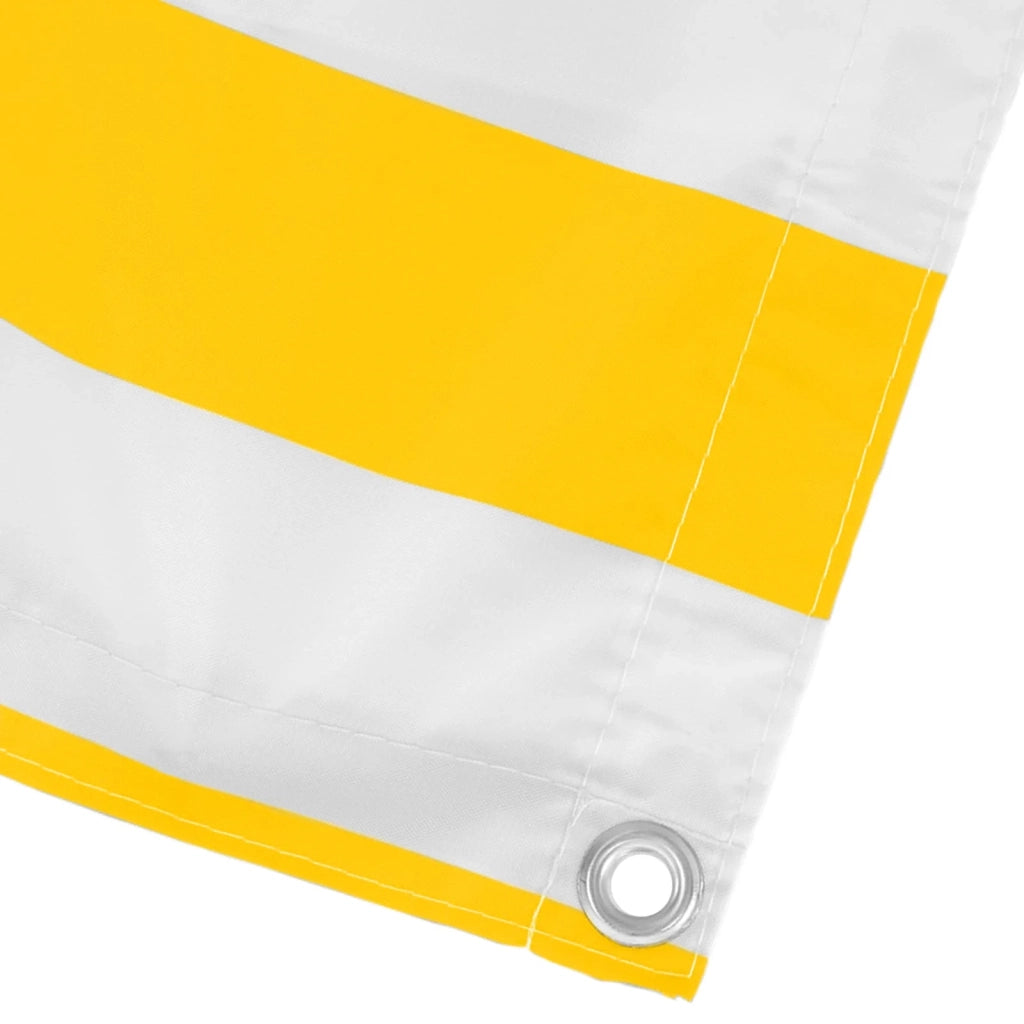 Schermo da balcone | Paravento da Balcone Giallo e Bianco 100 x 300 cm Tessuto Oxford