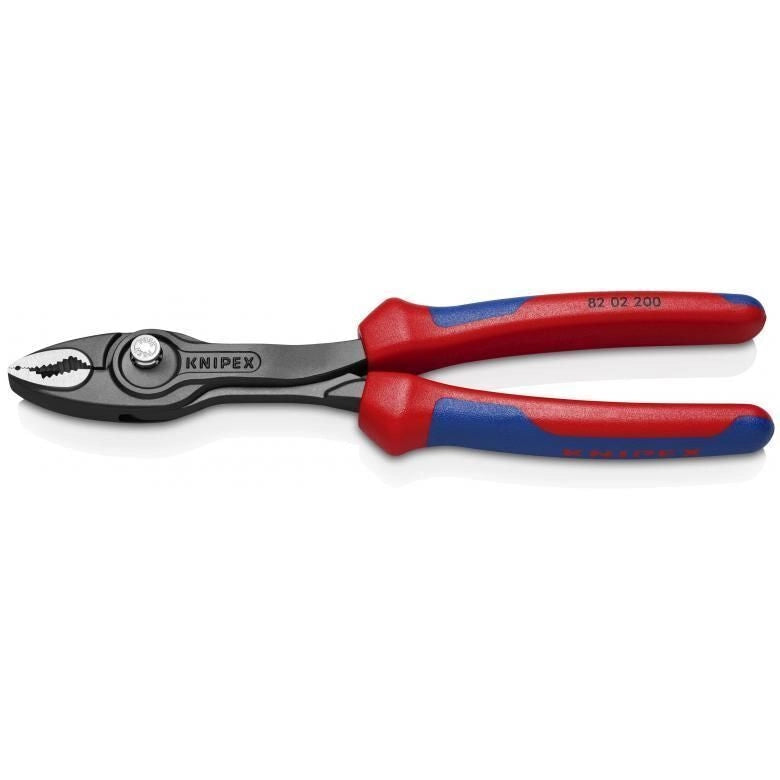 Knipex 82 02 200 TwinGrip Pinza a Presa Frontale e Laterale 200 mm 5 posizioni capacita' 4 22 mm colore Nero