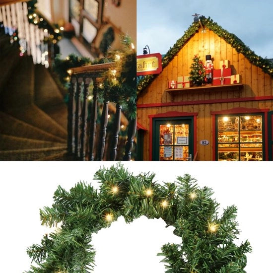 Decorazione natalizia con 100 lampadine LED, colore caldo, lunghezza 5 m, colore verde con 100 LED, in PVC