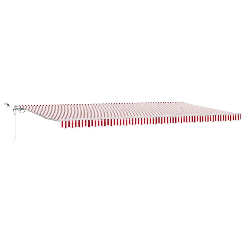 Tenda Retrattile Rosso e Bianco 600 × 300 cm 3331608