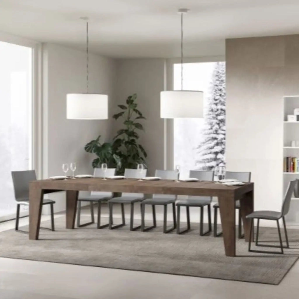 Tavolo allungabile 160/264x90 cm Naxy Premium colore noce