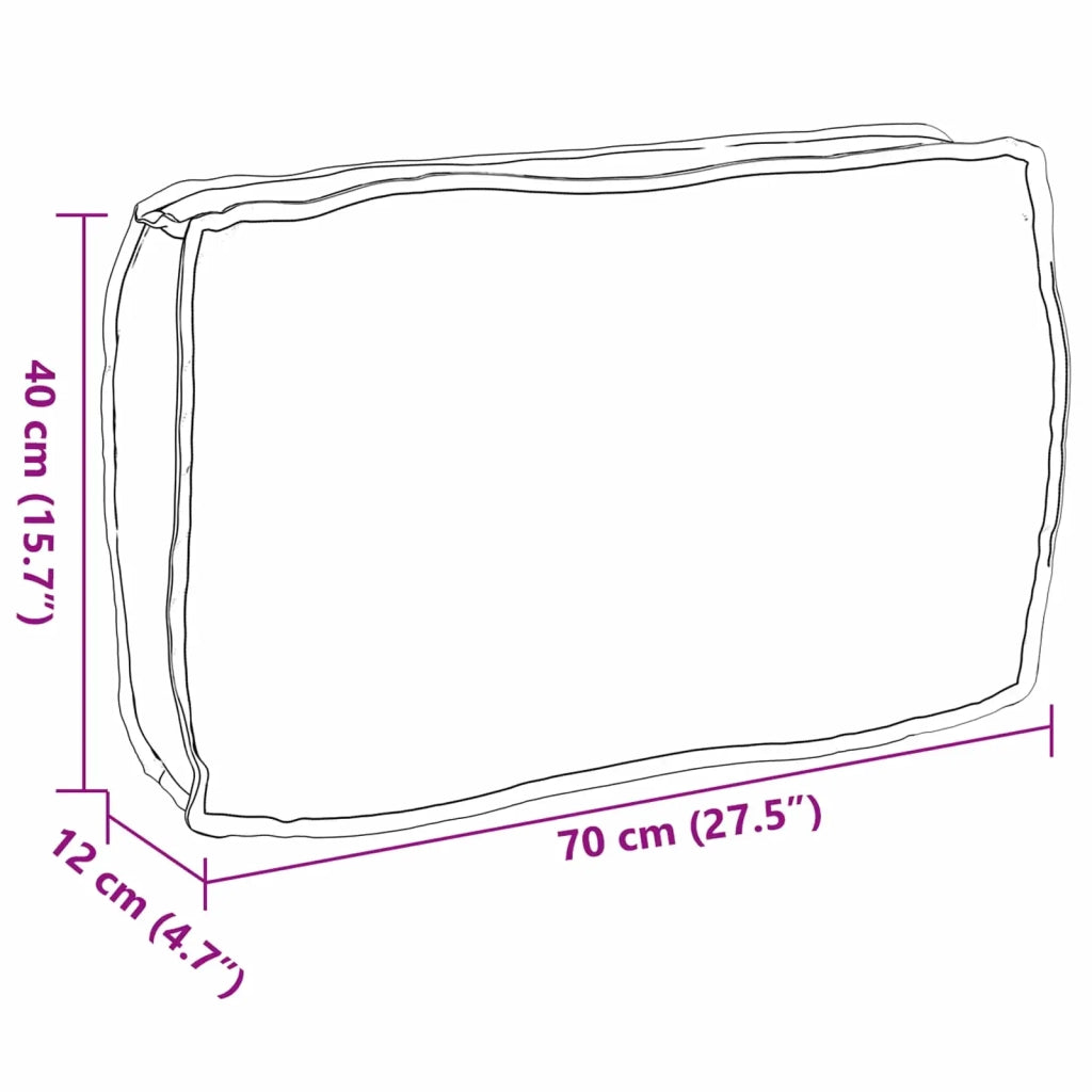 Cuscino Blu Reale 70 x 40 x 12 cm Tessuto Oxford 42001525