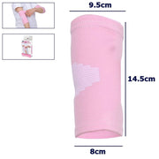 Trade Shop - Coppia Gomitiera Fascia Elastica Supporto Per Gomito Anallergico Bambini Rosa -
