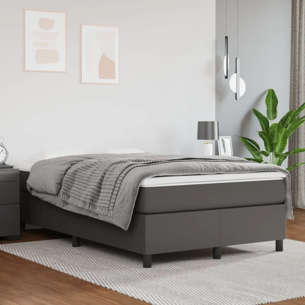 Struttura Letto a Rete a Molle Grigio 120x200 cm in Similpelle 3121039