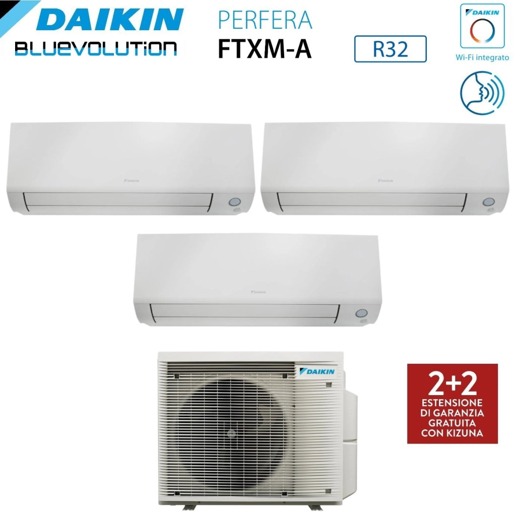 Condizionatore Trial Split Daikin Perfera All Seasons 7+7+7 con 3MXM52A R-32 Wi-Fi Integrato - Garanzia Italiana