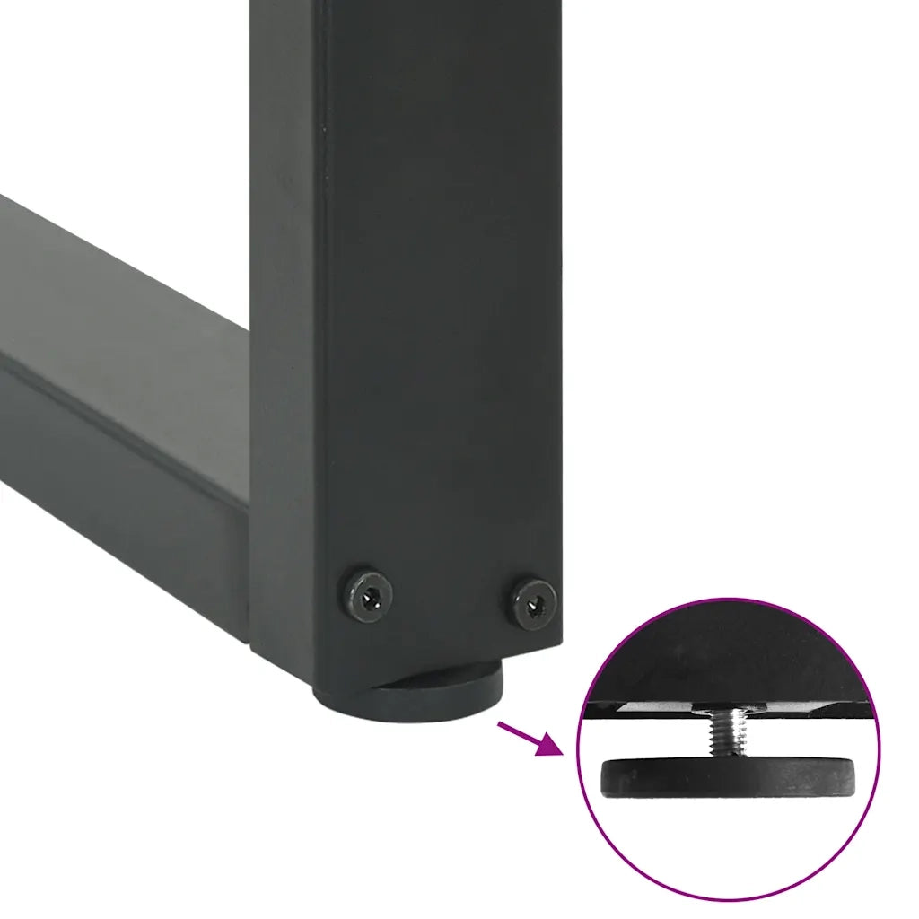 Gambe per tavolo da bar a forma di U 2 pz Antracite 60x(110-111) cm Acciaio 4013250