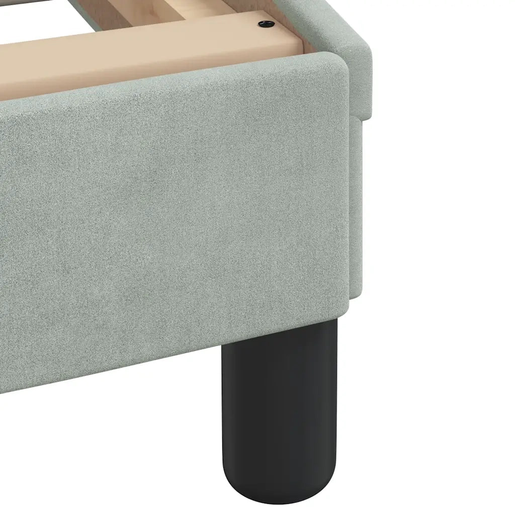 Struttura letto Dover Grigio Chiaro 90x190 cm in Velluto 373320