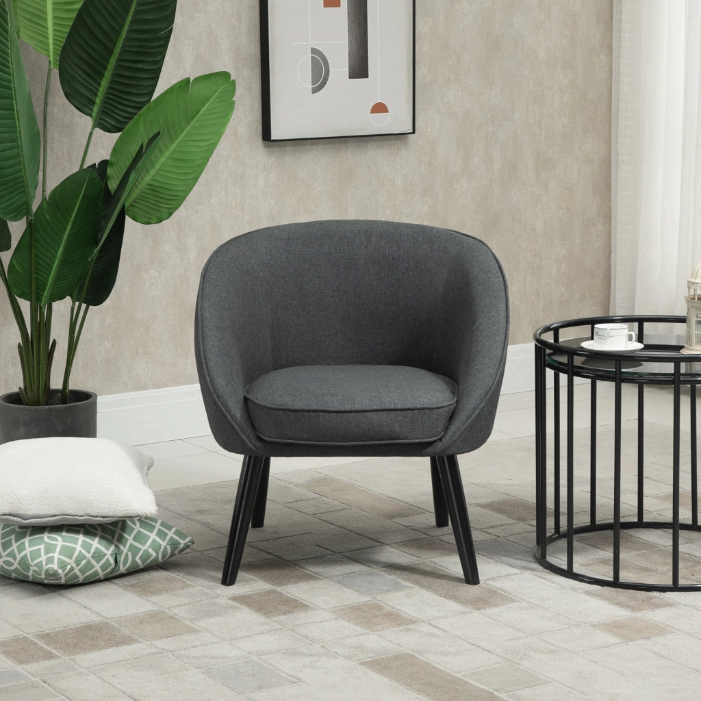 Poltrona Relax Legno Tessuto ¨C Minimal ¨C Grigio