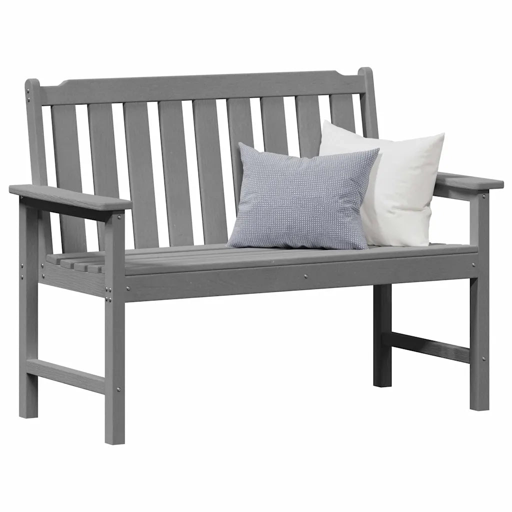 Panchina da giardino Grigio chiaro 120 x 59 x 88 cm HDPE 42006603